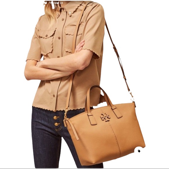 Tory Burch Bags Tory Burch Mcgraw Top Zip Satchel Hand Bags Cross